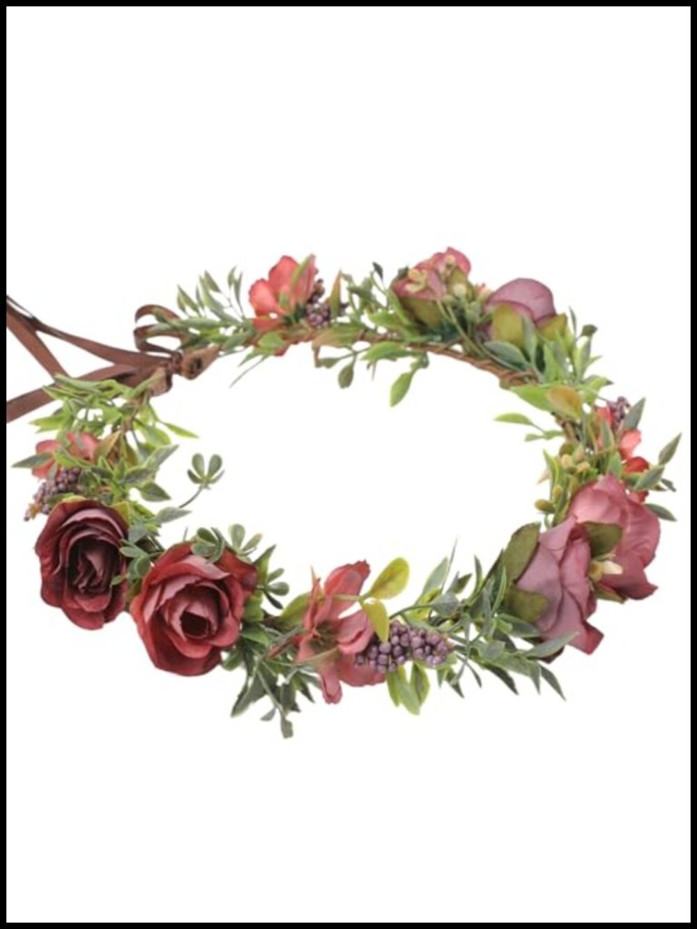 Fairy Floral Headpiece with Ribbon Renaissance Hair Accessories Headband for